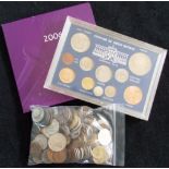 £5 crown. 2006. B.Unc. Coin set. Both packaged; also bag of various coins.