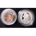 (2) Australia. 5 dollars. 2002; Cook Islands. 1 dollar. 2002. Commemorative Silver Proof coins.