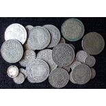 Small collection of pre-1947 silver coins. 187.2gms.