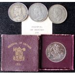 (4) Crown. Vict. 1890. NF; 1891 Good; Geo. VI. 1937 NEF; 1951. EF.