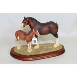 Border Fine Arts figure "Best At Show, Standard Edition (Clydesdale mare & foal)", no.