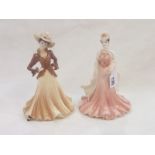 Two Coalport Ladies of Fashion figures: "Sue, Figurine of the Year 1998", 8¼" high & "Joan",