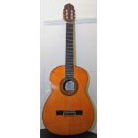 Spanish Ricardo Quiles Ballester 6 string classical guitar in fitted hard case.