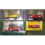 4 ltd. ed. Ferrari sports cars. Mint boxed.