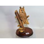 Border Fine Arts figure "Long eared Owl", style 1, no. RB20, modelled by Ray Ayres, 11½" high.