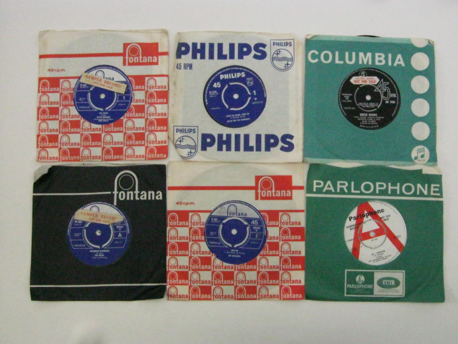 1960s, 45rpm records, qty 6, to include, Jackie Edwards, The Adlibs, Demo by Tiffany,