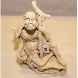 Chinese blanc de chine figure of Li Tieguai, one of the eight immortals.