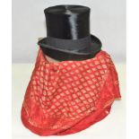 Walter Barnard & Son, Jermyn Street, London, gentleman's top hat, size 7, 22½" circumference.