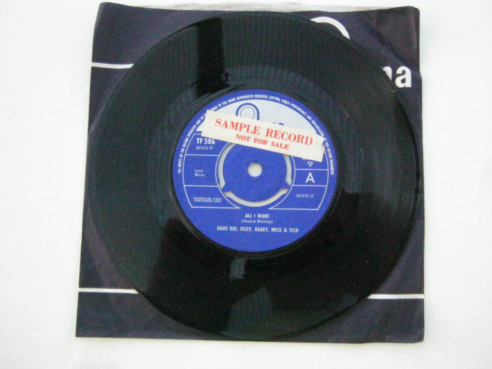 Dave Dee Dozy Beaky Mick & Tich, All I want/It Seems a Pity, Fontana TF 586, 45rpm record,