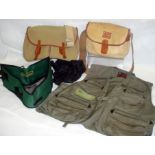 House of Hardy fisherman's bag; a Brady fisherman's bag; fisherman's gilet;