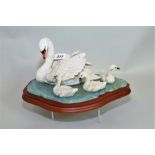 Border Fine Arts figure "Graceful Swans", no. A0190, modelled by Russell Willis, 7¼" high. No box.