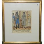 "L'Arrestation de François à la Ferme de la 'Petite Normande'", a pochoir print,