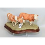 Border Fine Arts figure "Simmental Family Group", no. B0401, modelled by Kirsty Armstrong, ltd. ed.