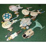 Star Trek large collection of space vehicles, some defective.