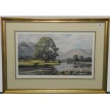 PETER SYMONDS. River Derwent, Lake District. Colour print. 13" x 24". Pencil signed.