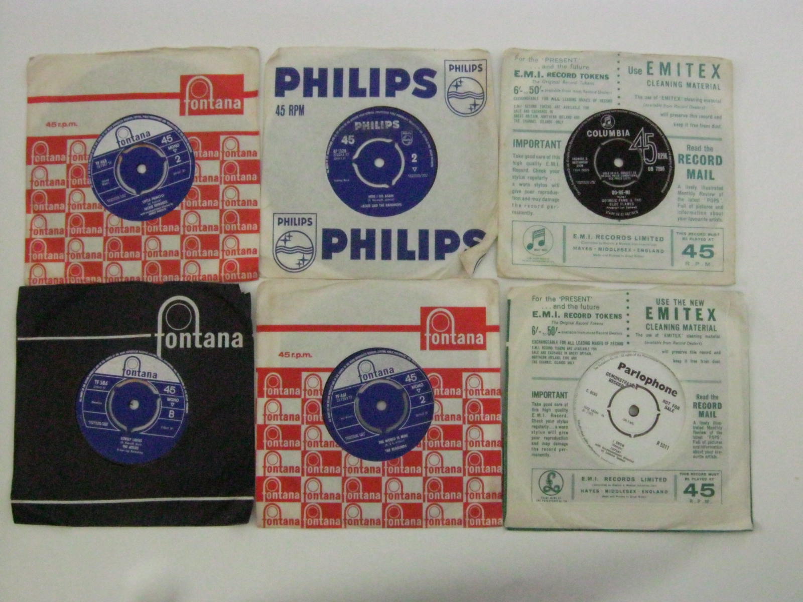 1960s, 45rpm records, qty 6, to include, Jackie Edwards, The Adlibs, Demo by Tiffany, - Image 2 of 2