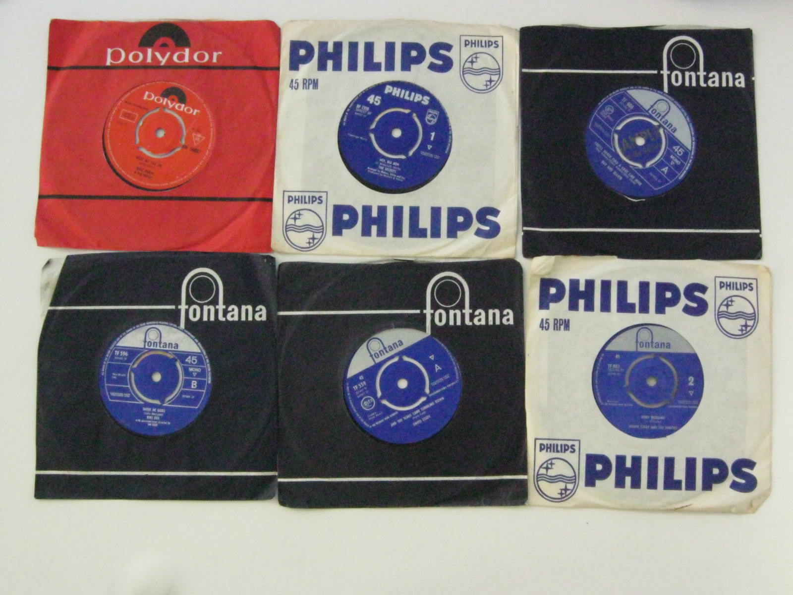 1960s, 45rpm records, qty 6, to include, Ray and Ellien, David Essex on Fontana, - Image 2 of 2