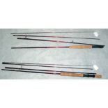 Two modern carbon fibre fishing rods: Redington Crosswater 9' three piece rod & a Murrays of