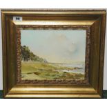 GEORGE MCVITTIE. Solway Estuary. Oil on board. 6½" x 8½". Signed.