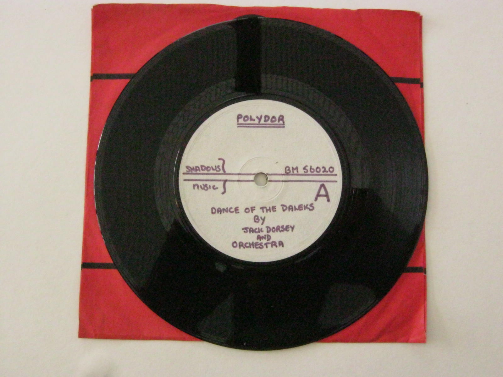Jack Dorsey, Dance of the Daleks/The Likely Lads, Polydor BM 56020, 45rpm record, in company sleeve,