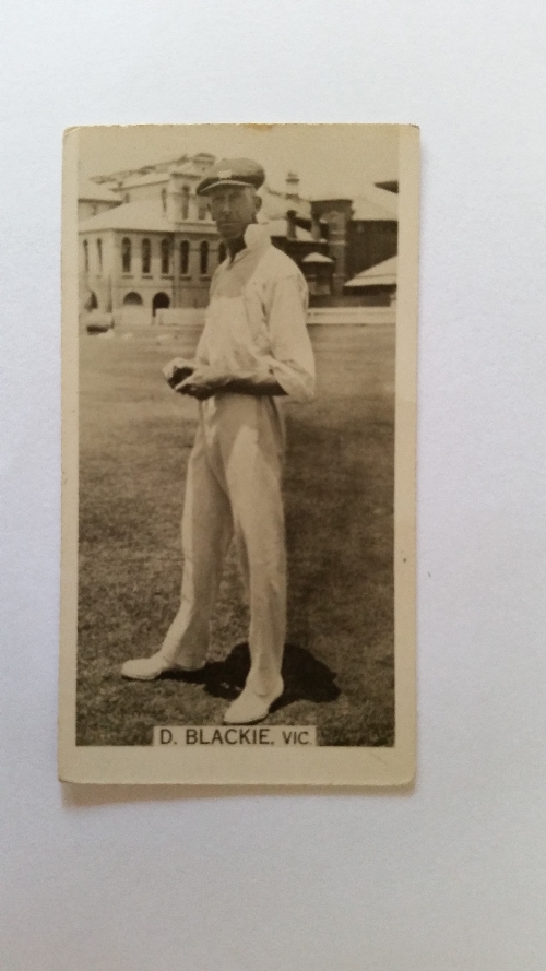 WILLS, Cricket Season 1928-29, Blackie, (Victoria), VG