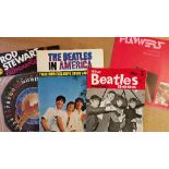 POP MUSIC, selection, inc. mainly The Beatles, brochures (7), photo with printed signatures, song