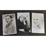 ENTERTAINMENT, signed postcard, inc. Susannah York, Mollie Sugden, Terry Wogan, Anton Rodgers,