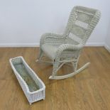 Heywood Wakefield Wicker Chair & Window Basket