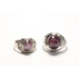 2 White Gold Star Sapphire Rings