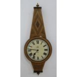 Smith 8 Day Inlaid Wood Wall Clock