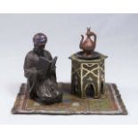 Vienna Style Bronze Arab Inkwell