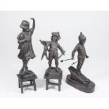 3 Reproduction Bronze Figures