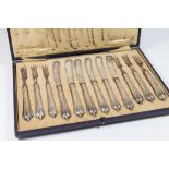 Continental Silver Fruit Set in Fitted Box