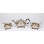 Birk's Sterling Silver 3-Piece Tea Set