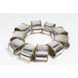 10-.925 Mexican Silver Napkin Rings