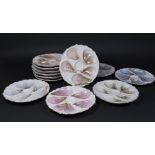 Set 12 Porcelain Oyster Plates