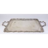 Egyptian Silver Tray with Handles