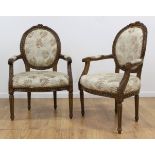 Pair French Style Armchairs