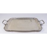 Egyptian Silver Tray with Handles