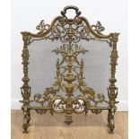 Bronze Fire Screen with Urn & Floral Motif