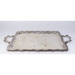 Egyptian Silver Tray with Handles