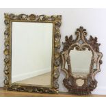 2 Continental Style Carved Wood Mirrors