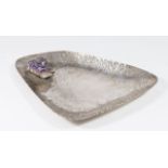 :Modern Hand Hammered Sterling Silver Dish