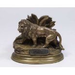 Bronze Lion Match Holder