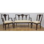 3-Piece Edwardian Inlaid Mahogany Suite