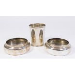 Pair Sterling Silver Small Bowls & Cup