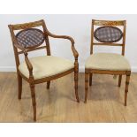 2 Adams Style Cane Back Chairs