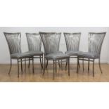 :Set 6 Steel Dining Room Chairs