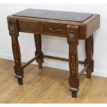 Art Deco Marble Top Bronze Mounted Console