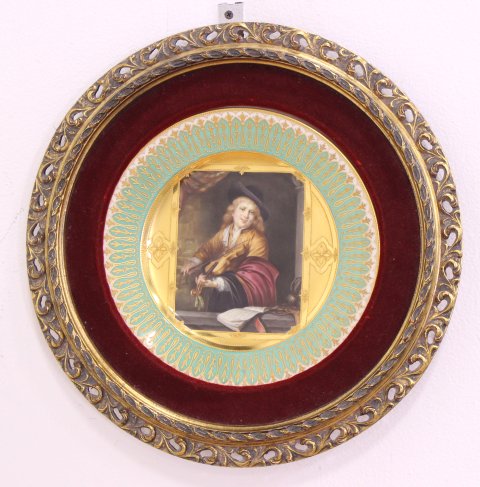 Dresden Porcelain Plate, Violin Player